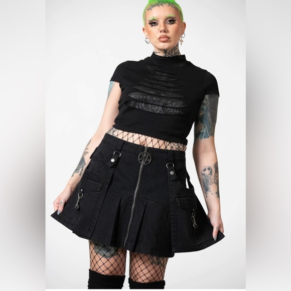 HETTIE SLASHED CROP TOP, NWT, Dead Stock, Rare - Picture 2 of 4